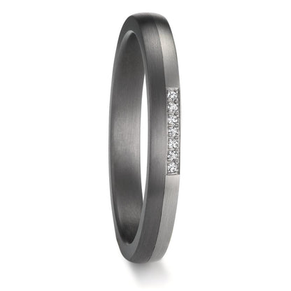 Partnergyűrű 999 tantál, 950 platina Gyémánt 0.025 ct, 7 Kövek, w-si