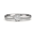 Szoliter gyűrű 950 platina Gyémánt 0.30 ct, w-si, GIA