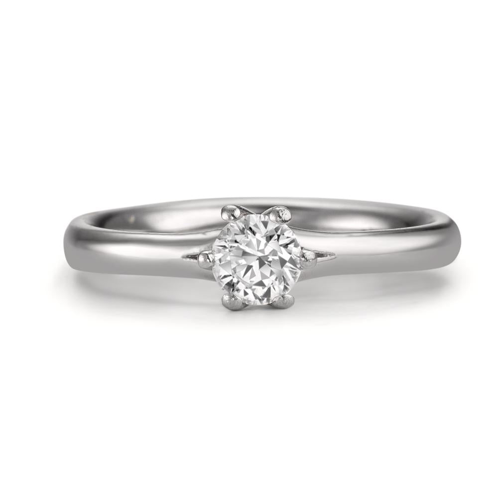 Szoliter gyűrű 950 platina Gyémánt 0.30 ct, w-si, GIA