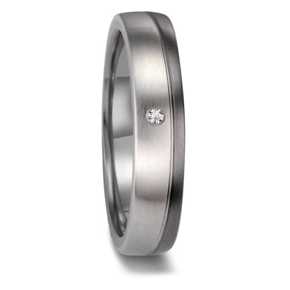 Partnergyűrű 999 tantál, 950 platina Gyémánt 0.02 ct, w-si