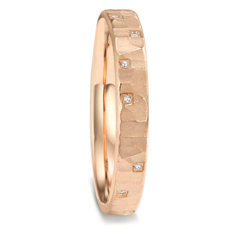 Partnergyűrű 750/18 K rozé arany Gyémánt 0.026 ct, 13 Kövek, w-vsi