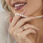Gyűrű szett 750/18 K vörös arany Gyémánt 0.50 ct, w-si