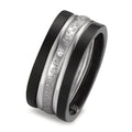 Gyűrű szett 750/18 K fehér arany, Titán Gyémánt 0.014 ct, w-si