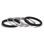 Gyűrű szett 750/18 K fehér arany, Titán Gyémánt 0.014 ct, w-si