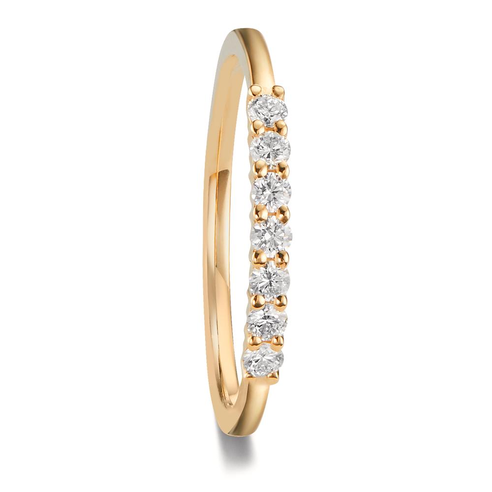 Partnergyűrű 750/18 K sárga arany Gyémánt 0.259 ct, 7 Kövek, w-si