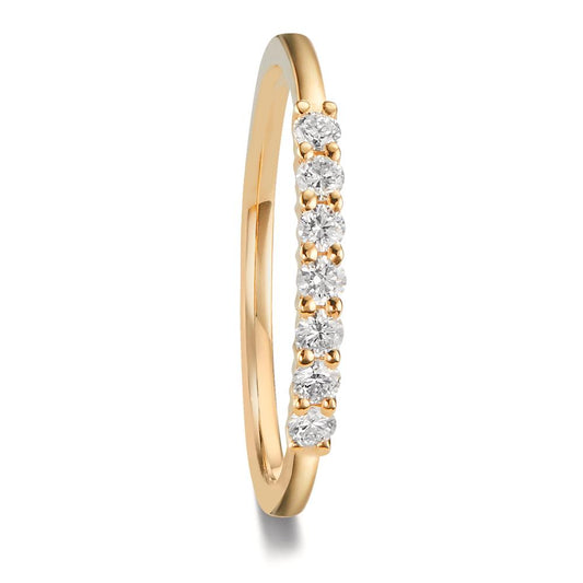 Partnergyűrű 750/18 K sárga arany Gyémánt 0.259 ct, 7 Kövek, w-si
