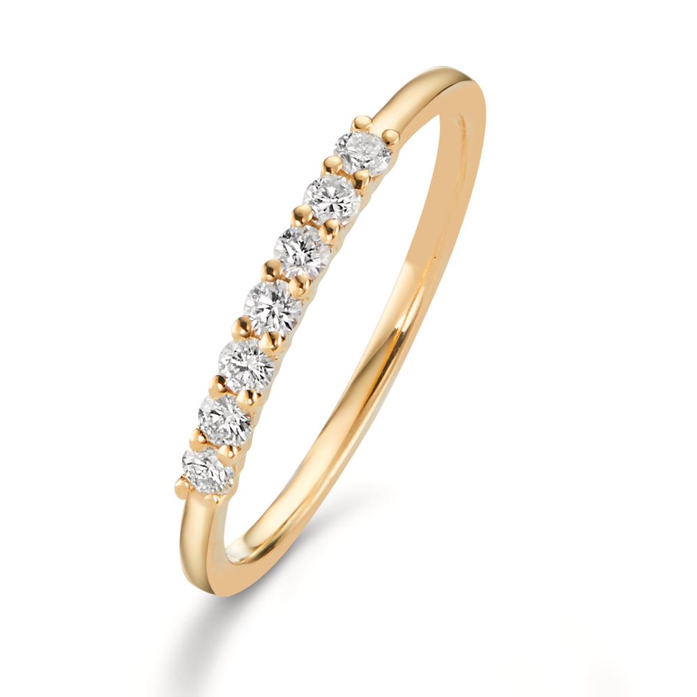 Partnergyűrű 750/18 K sárga arany Gyémánt 0.259 ct, 7 Kövek, w-si