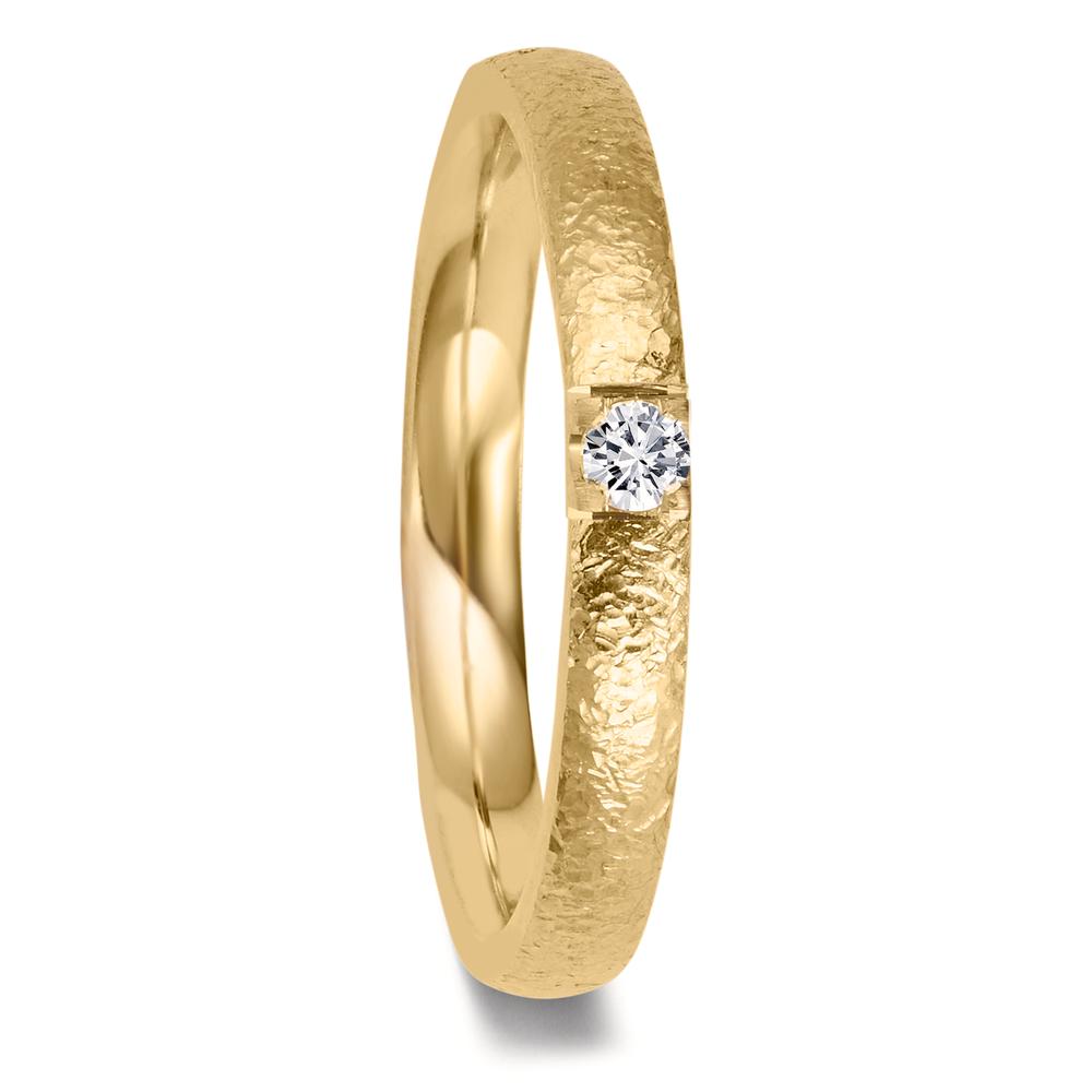 Partnergyűrű 750/18 K sárga arany Gyémánt 0.09 ct, w-vsi