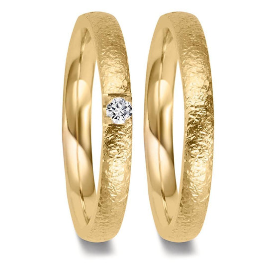 Partnergyűrű 750/18 K sárga arany Gyémánt 0.09 ct, w-vsi