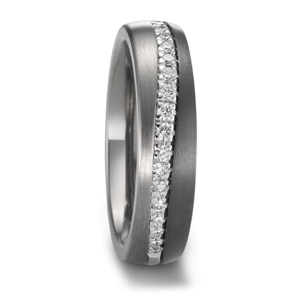 Partnergyűrű Cirkónium, 585/14 K fehér arany, Titán Gyémánt 0.238 ct, w-si