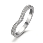 Memória gyűrű 750/18 K fehér arany Gyémánt 0.095 ct, 19 Kövek, tw-vsi