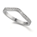 Memória gyűrű 750/18 K fehér arany Gyémánt 0.095 ct, 19 Kövek, tw-vsi