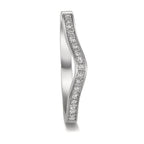 Memória gyűrű 750/18 K fehér arany Gyémánt 0.095 ct, 19 Kövek, tw-vsi