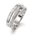Gyűrű 750/18 K fehér arany Gyémánt 0.11 ct, w-si
