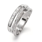 Gyűrű 750/18 K fehér arany Gyémánt 0.11 ct, w-si