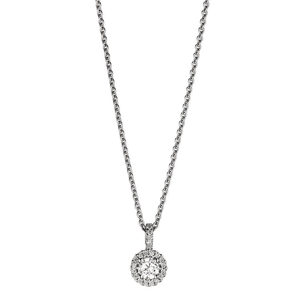 Nyakékek 750/18 K fehér arany Gyémánt 0.24 ct, w-si 40-42 cm