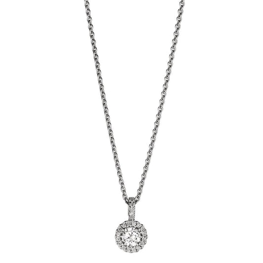 Nyakékek 750/18 K fehér arany Gyémánt 0.24 ct, w-si 40-42 cm