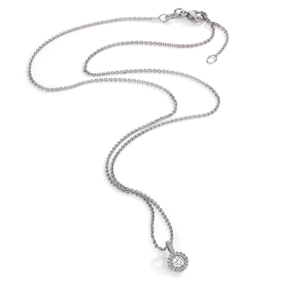 Nyakékek 750/18 K fehér arany Gyémánt 0.24 ct, w-si 40-42 cm