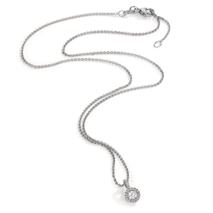 Nyakékek 750/18 K fehér arany Gyémánt 0.24 ct, w-si 40-42 cm