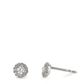 Fülbevaló 750/18 K fehér arany Gyémánt 0.24 ct, w-si Ø5 mm