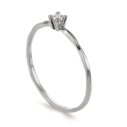 Szoliter gyűrű 750/18 K fehér arany Gyémánt 0.04 ct, w-si