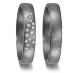 Partnergyűrű 999 tantál Gyémánt 0.105 ct, 15 Kövek, w-si