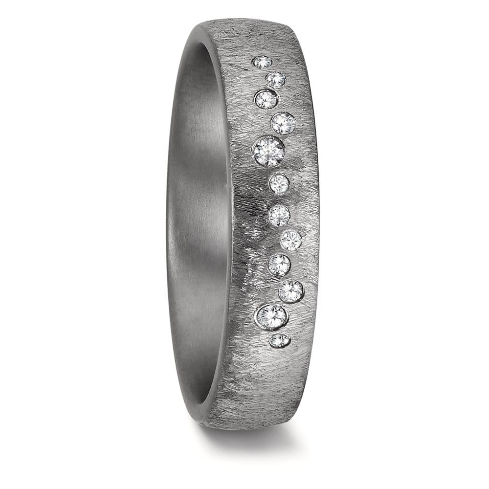 Partnergyűrű 999 tantál Gyémánt 0.104 ct, 12 Kövek, w-si
