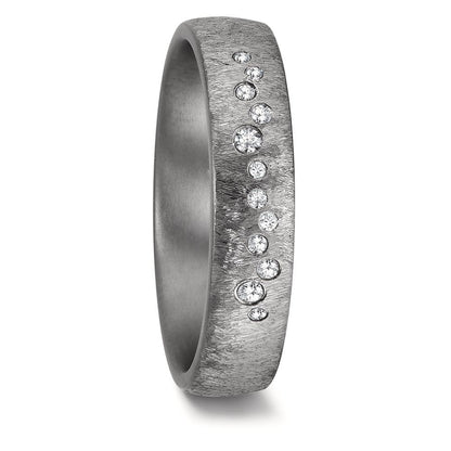 Partnergyűrű 999 tantál Gyémánt 0.104 ct, 12 Kövek, w-si