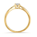 Szoliter gyűrű 750/18 K sárga arany Gyémánt 0.25 ct, w-si