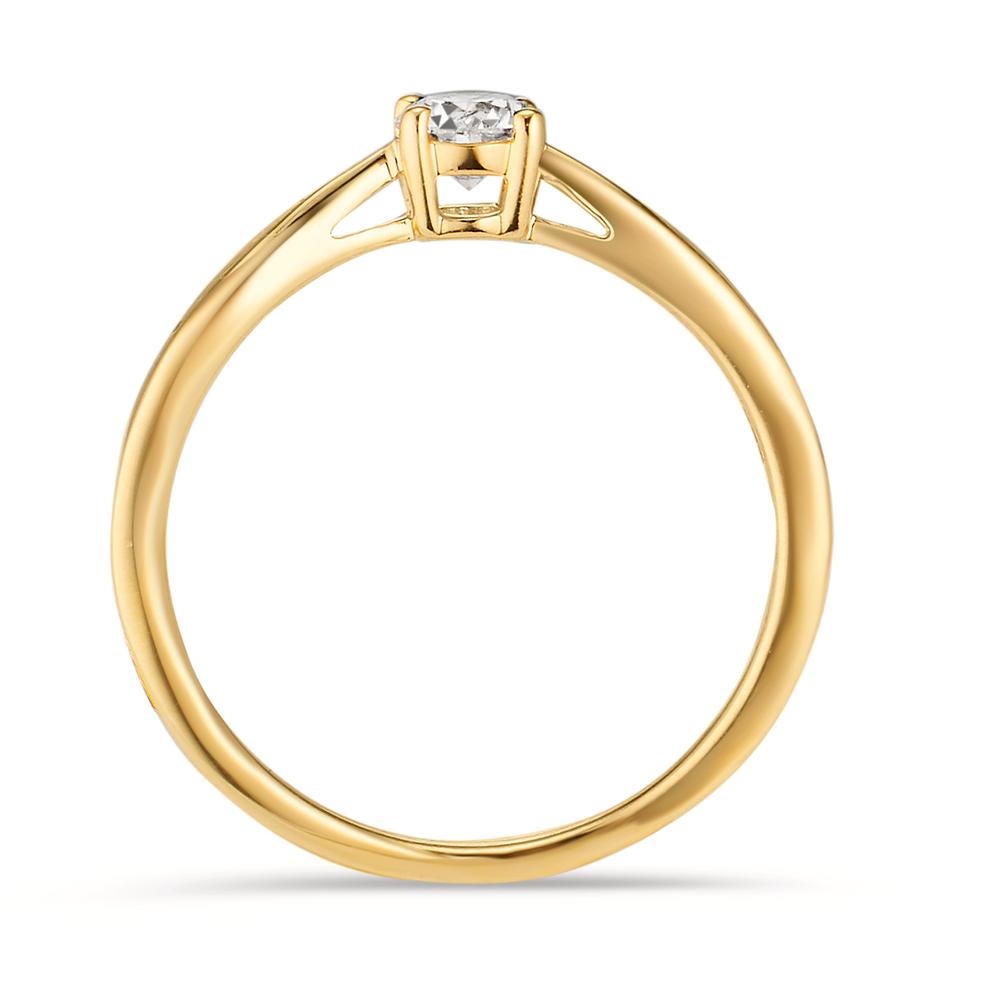 Szoliter gyűrű 750/18 K sárga arany Gyémánt 0.25 ct, w-si