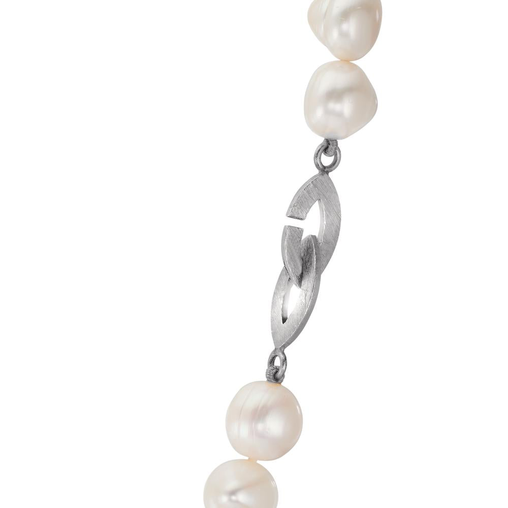 Nyakékek Ezüst édesvízi tenyésztett gyöngy, 10.5 mm 49 cm