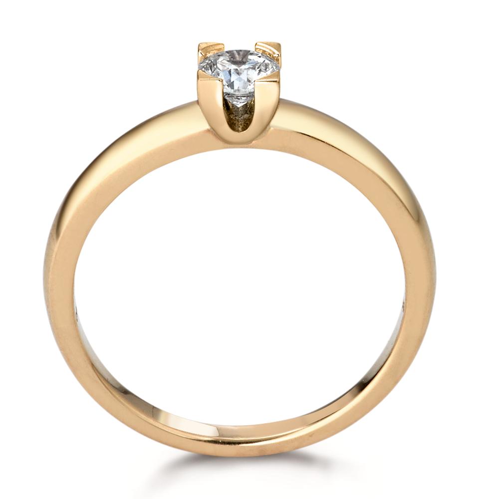 Szoliter gyűrű 750/18 K sárga arany Gyémánt 0.30 ct, w-si
