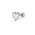 Piercing Ezüst ródiumozott gyöngyház Szív Ø5.3 mm