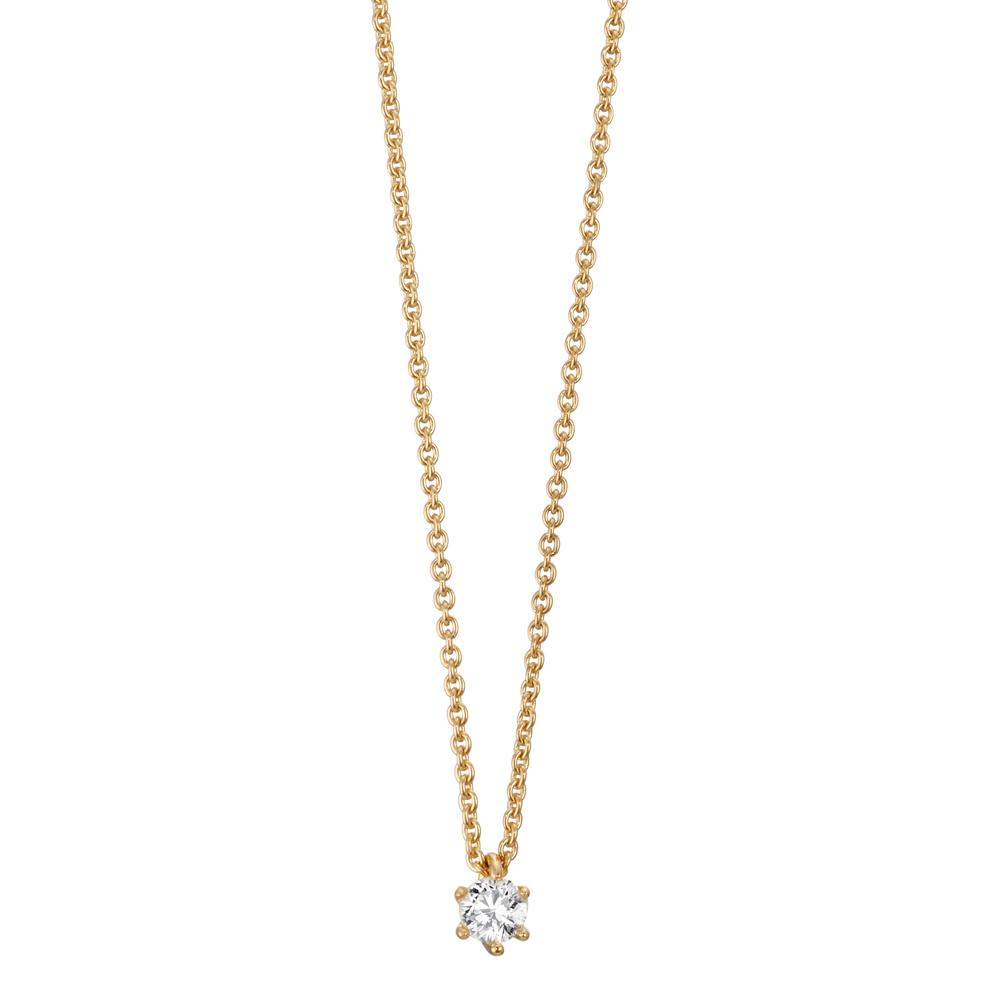Nyakékek 750/18 K sárga arany Gyémánt 0.15 ct, w-si 40-42 cm