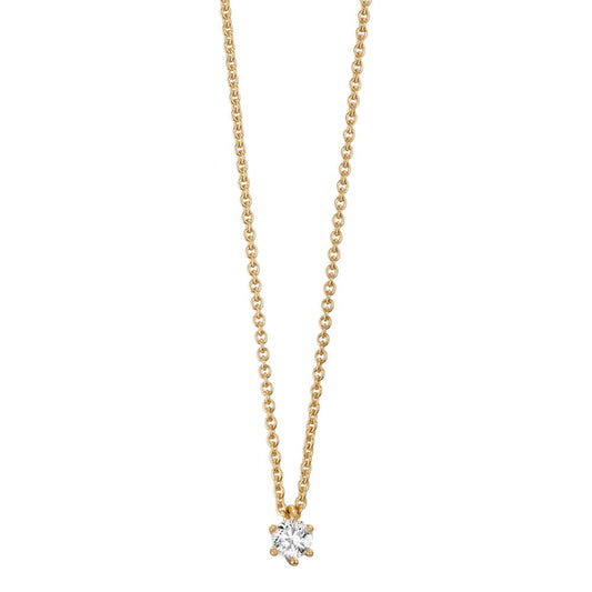 Nyakékek 750/18 K sárga arany Gyémánt 0.15 ct, w-si 40-42 cm