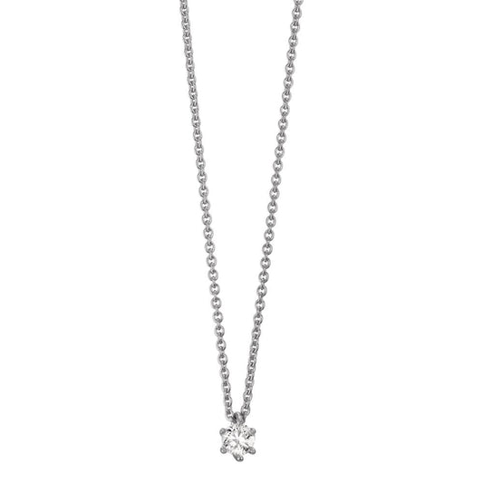 Nyakékek 750/18 K fehér arany Gyémánt 0.15 ct, w-si 40-42 cm