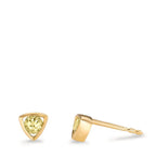 Fülbevaló 585/14 K sárga arany Peridot 0.24 ct, 2 Kövek Ø4.5 mm