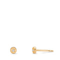 Fülbevaló 585/14 K sárga arany Gyémánt 0.016 ct, 2 Kövek, w-si Ø3.5 mm
