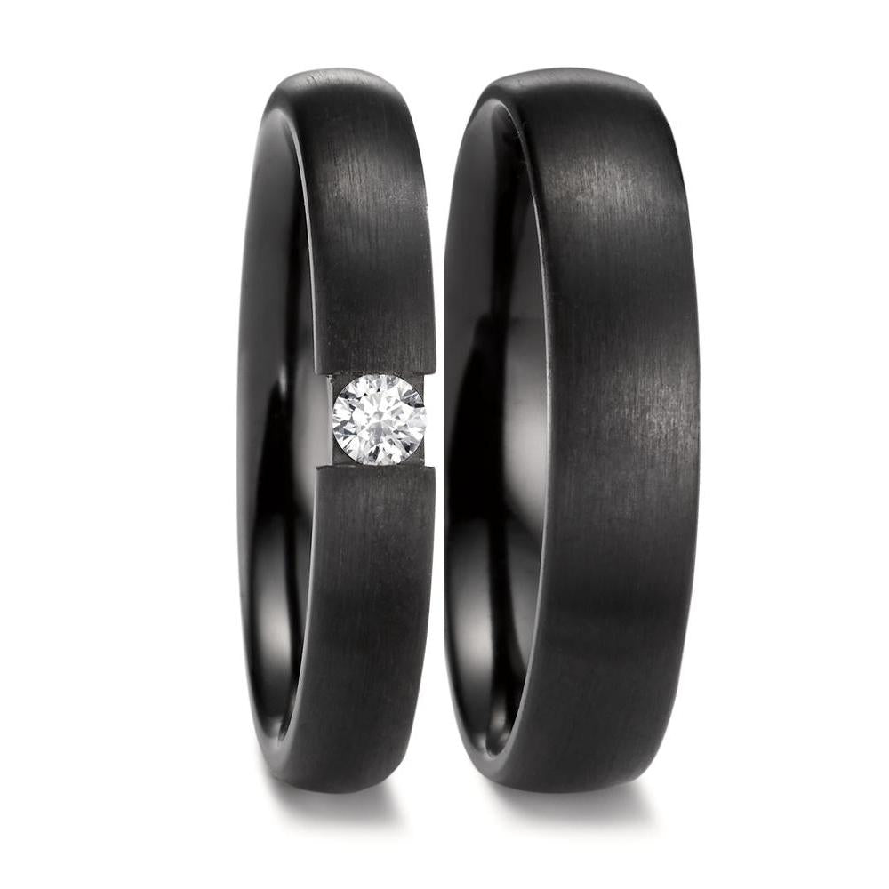 Partnergyűrű Cirkónium Gyémánt 0.09 ct, w-si