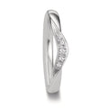Partnergyűrű 750/18 K fehér arany Gyémánt 0.045 ct, 5 Kövek, tw-vsi