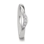 Partnergyűrű 750/18 K fehér arany Gyémánt 0.045 ct, 5 Kövek, tw-vsi