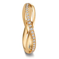 Partnergyűrű 750/18 K sárga arany Gyémánt 0.095 ct, 19 Kövek, w-vsi