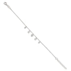 Karkötő Ezüst Cirkónia ródiumozott gyöngyház 16-19 cm