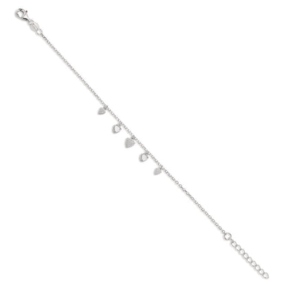 Karkötő Ezüst Cirkónia ródiumozott gyöngyház 16-19 cm