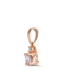 Medál 750/18 K vörös arany Morganit Rózsaszín, Gyémánt 0.03 ct, w-si