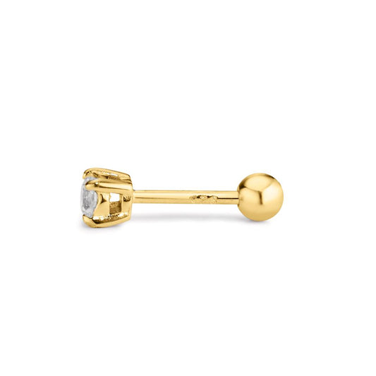 Piercing Ezüst Cirkónia aranyozott Ø3 mm