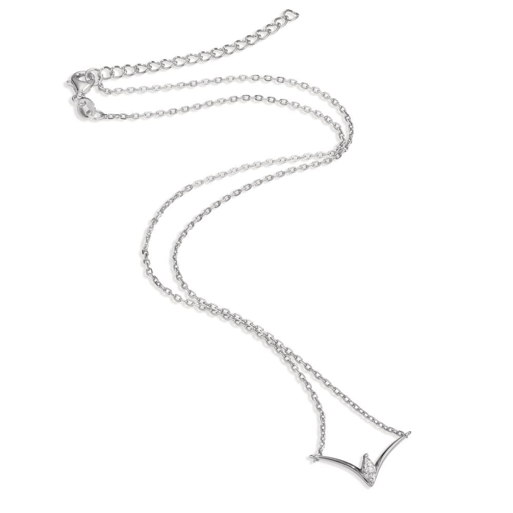 Collier Ezüst Cirkónia ródiumozott 40-45 cm