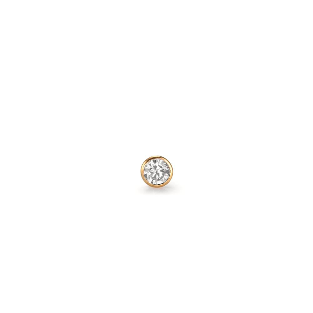 Egy darab fülbevaló 750/18 K sárga arany Cirkónia Ø2.5 mm