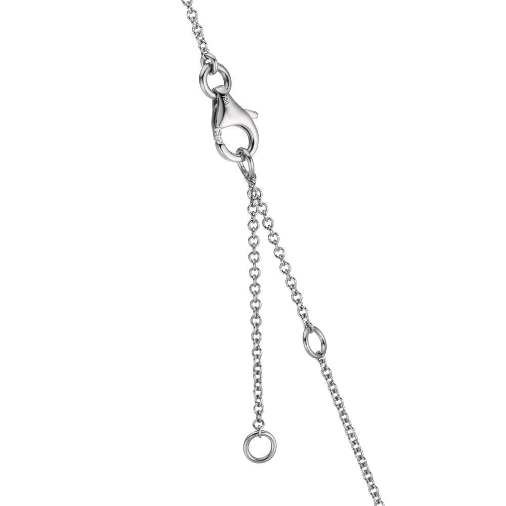 Nyakékek 750/18 K fehér arany Topáz 1.31 ct, 12 Kövek, London kék topáz 0.41 ct, 3 Kövek, Kvarc 0.06 ct, 2 Kövek, Rózsakvarc 0.19 ct, 4 Kövek 40-45 cm