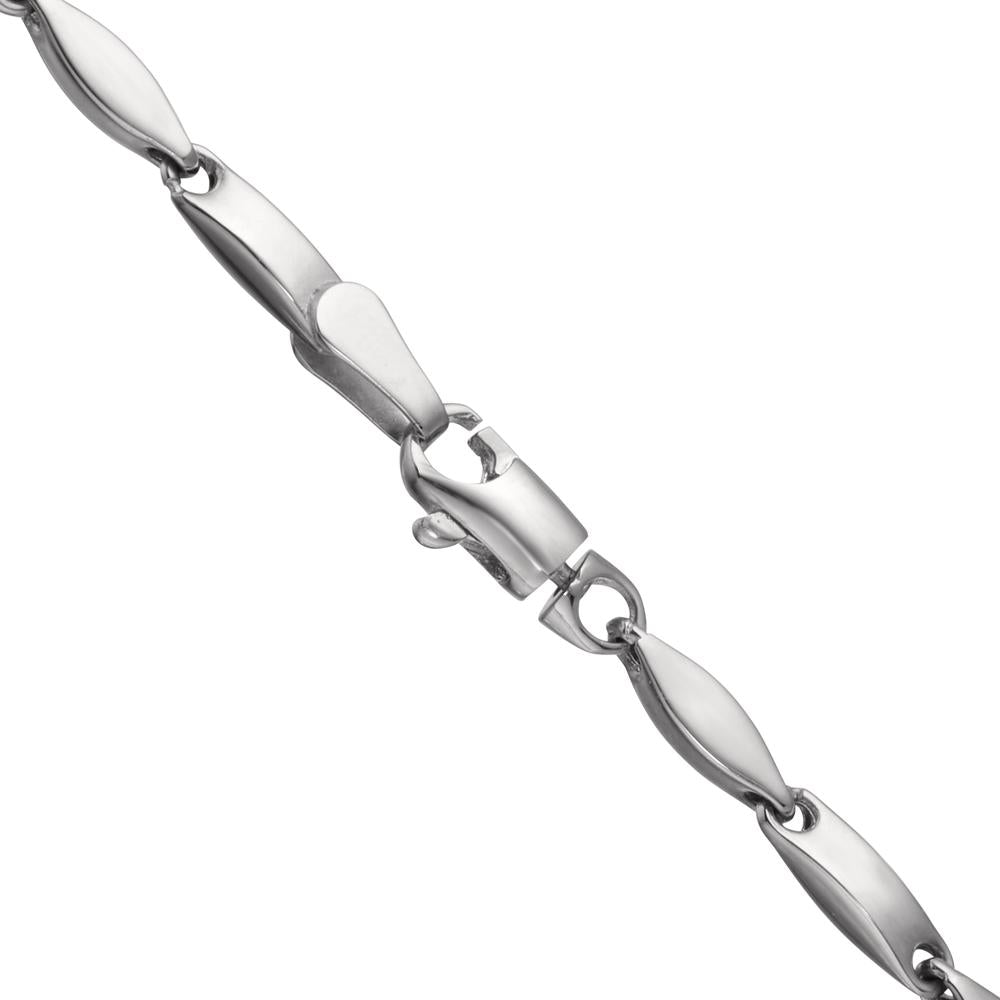 Nyakékek 750/18 K fehér arany 45 cm